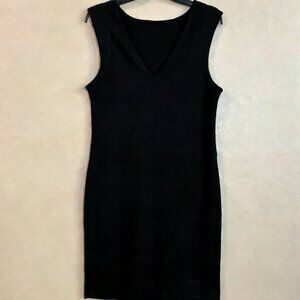 Boden Black Cotton Sleeveless Tank Dress V Cut Back